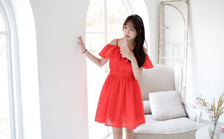 Korea Princess Dress Import DS4212 Red