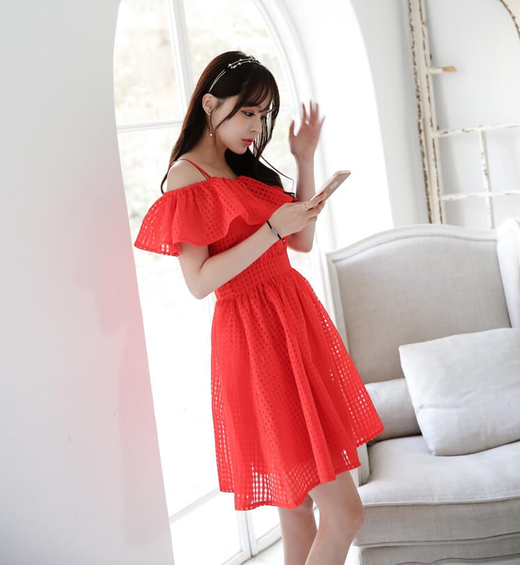 Korea Princess Dress Import DS4212 Red