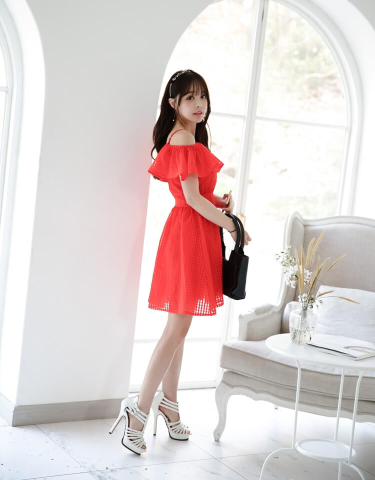 Korea Princess Dress Import DS4212 Red