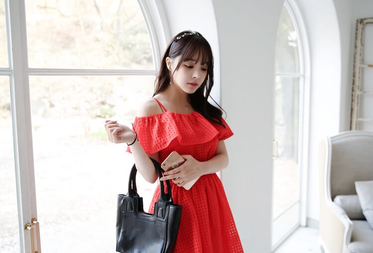 Korea Princess Dress Import DS4212 Red