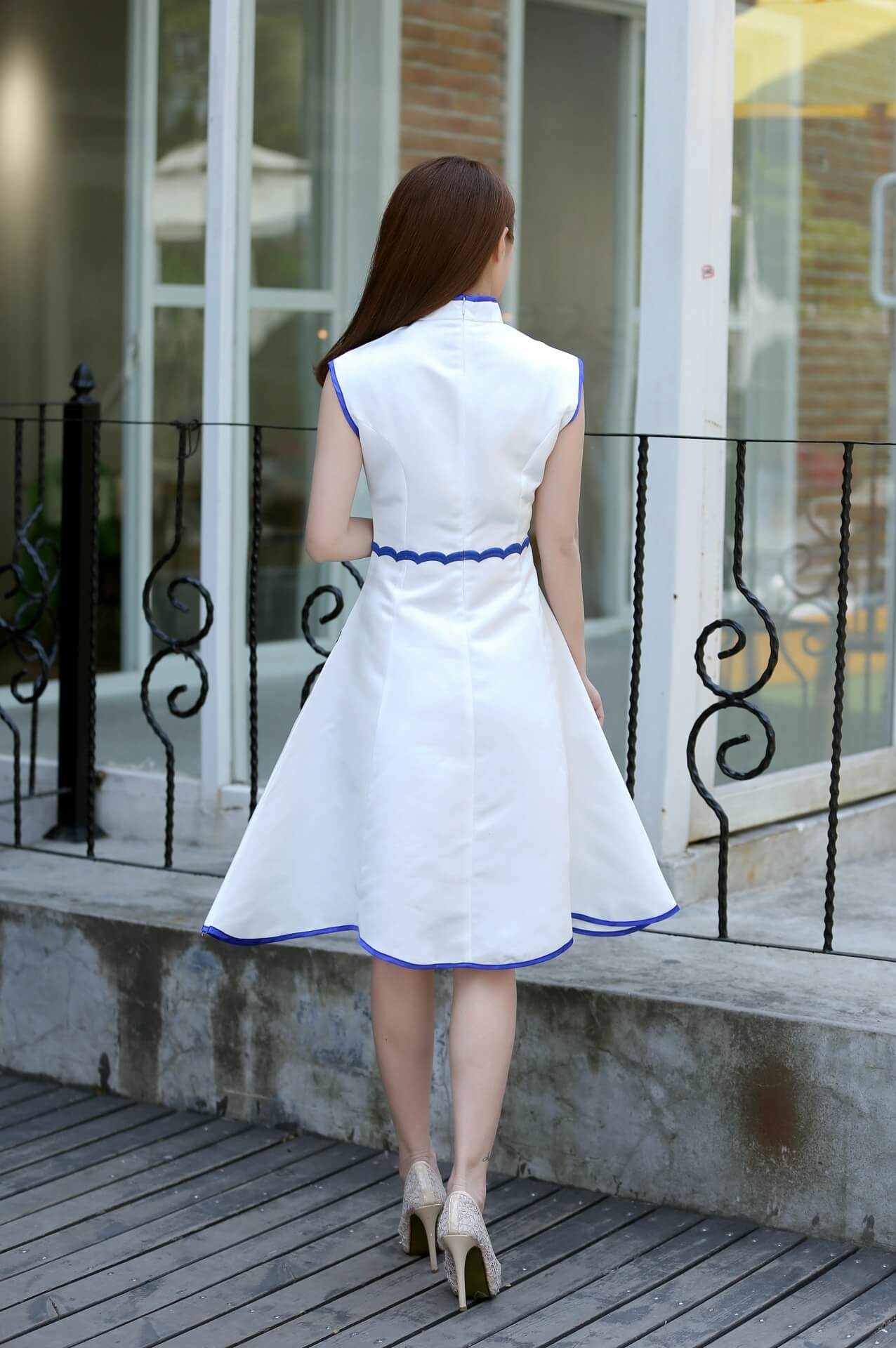 Premium Cheongsam Import DS4221 Blue