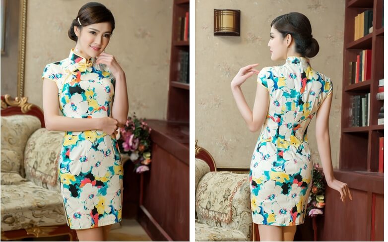 Fashion Cheongsam Import DS4228 Kuning