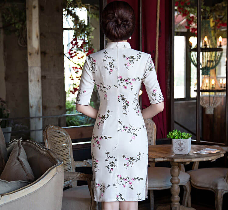 Vintage Artistic Cheongsam Import DS4231 White