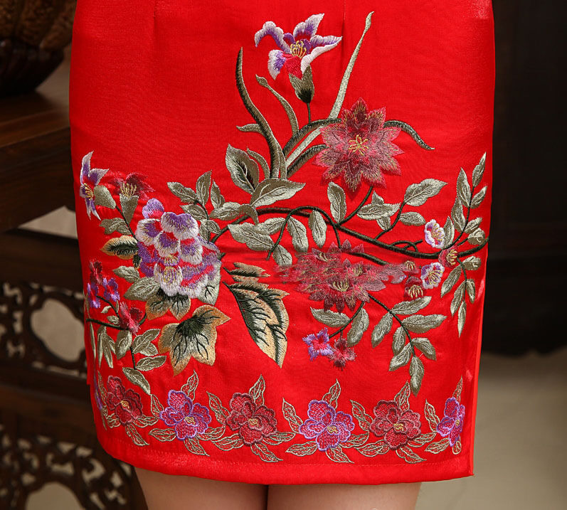 Premium Ethnic Cheongsam Import DS4248 Red