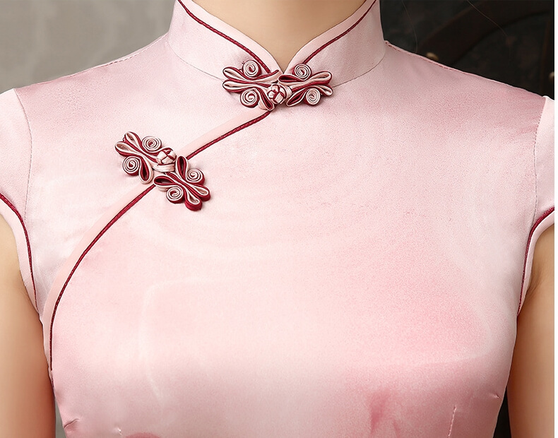 Retro Silk Cheongsam Import DS4252 Pink