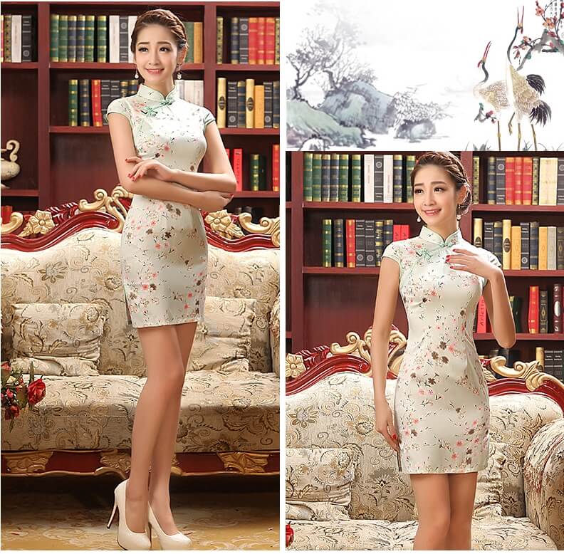 Vintage Silk Cheongsam Import DS4255 Green