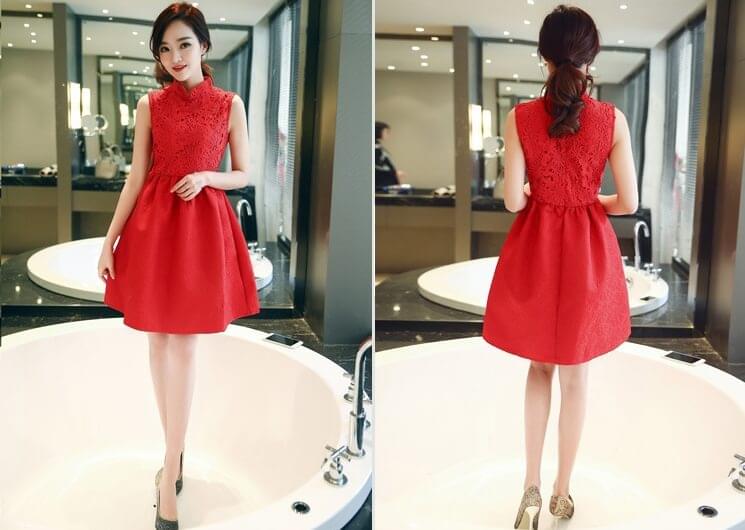 Premium Fashion Cheongsam Import DS4272 Red