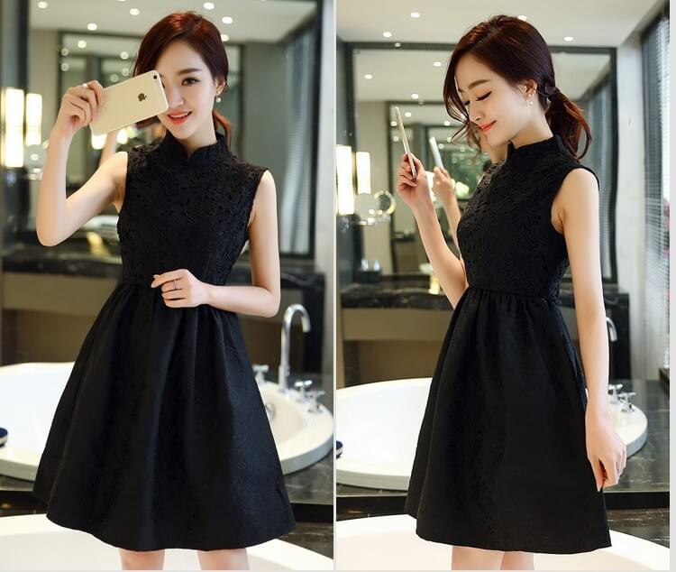 Modern Fashion Cheongsam DS4274 Black