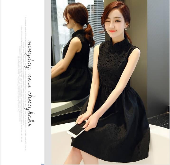 Modern Fashion Cheongsam DS4274 Black