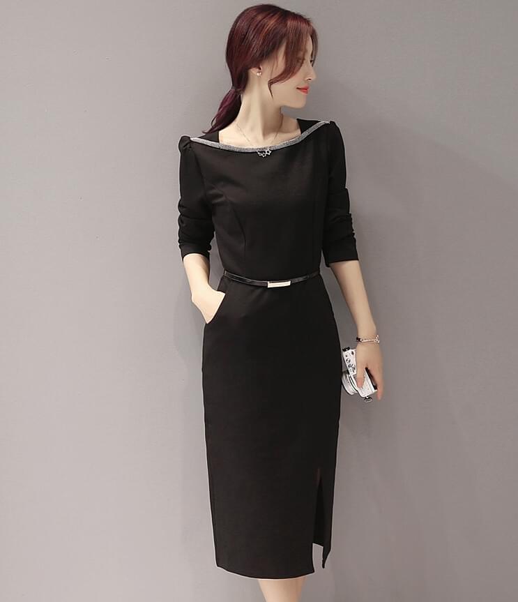 Premium Formal Long Dress Import DS4276 Black