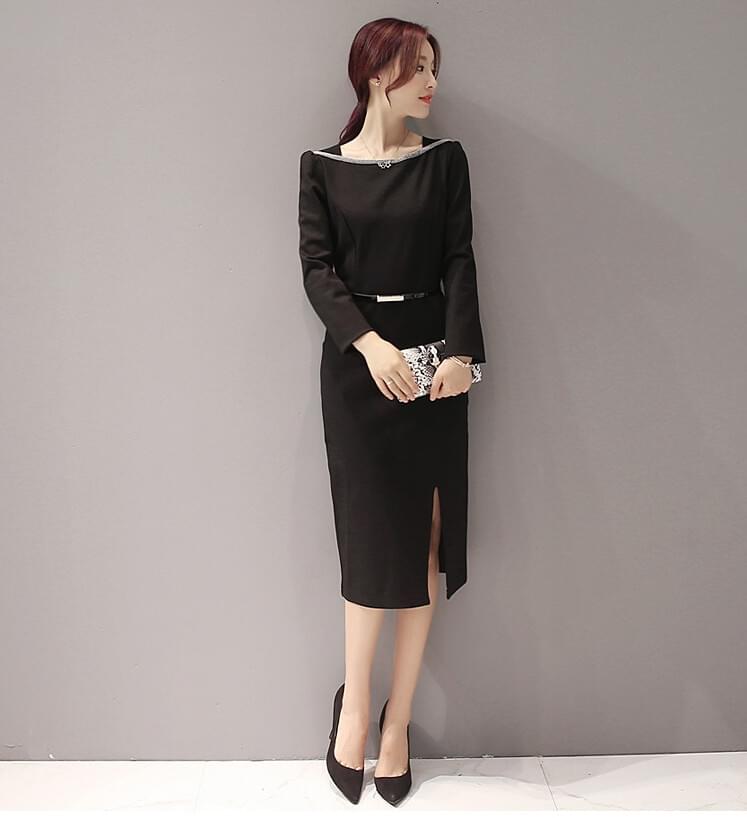 Premium Formal Long Dress Import DS4276 Black