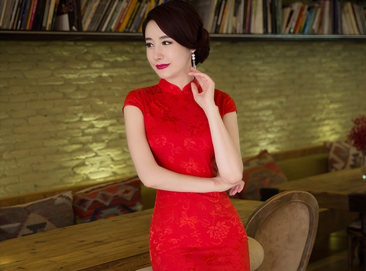 Premium Cheongsam High Quality DS4298 Red