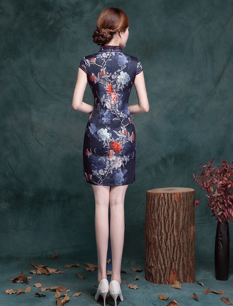 Retro Elegant Cheongsam Import DS4300 Blue