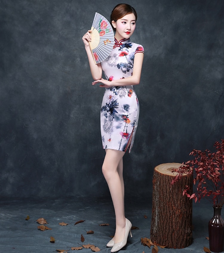 Retro Elegant Cheongsam Import DS4301 White