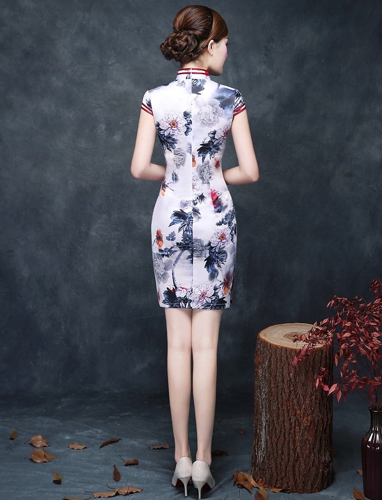 Retro Elegant Cheongsam Import DS4301 White