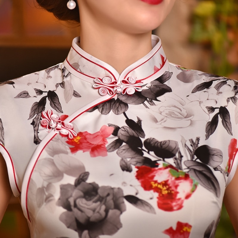 Retro Classic Cheongsam Import DS4303 White