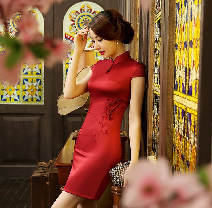 Premium Fashion Cheongsam Import DS4304 Red