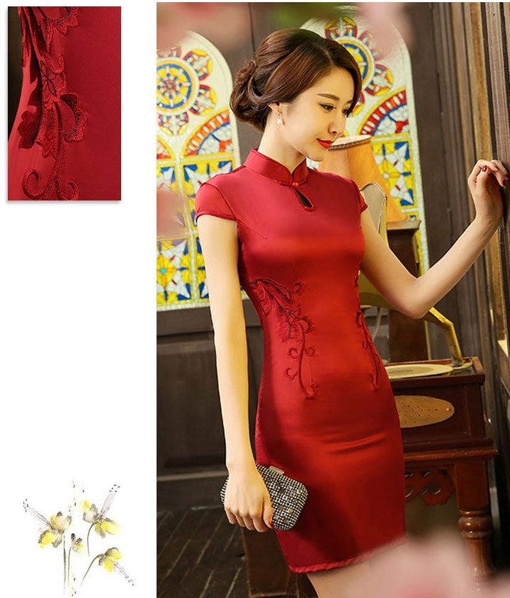 Premium Fashion Cheongsam Import DS4304 Red