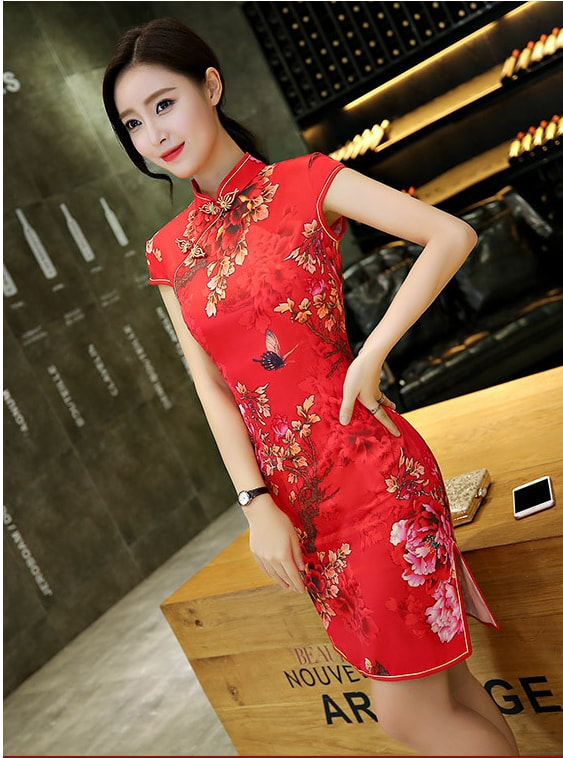 Classic Premium Cheongsam Import DS4318 Red