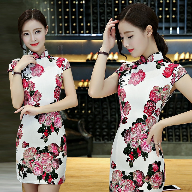 Classic Cheongsam Import DS4319 White