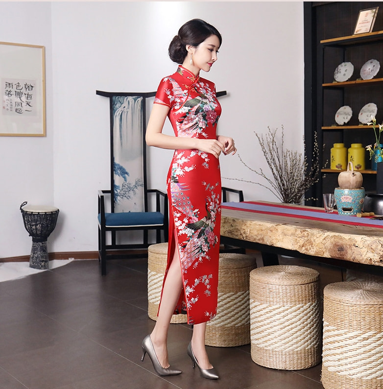 Classic Long Cheongsam Import DS4322 Red