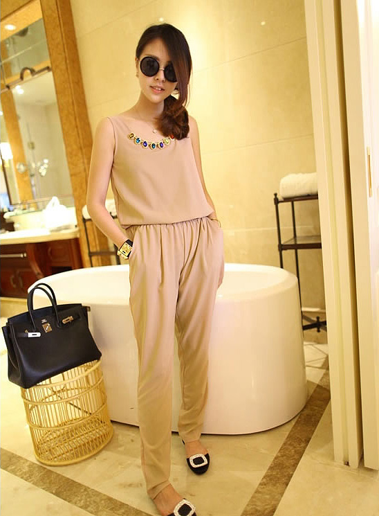 Jumpsuit ET292 Cream