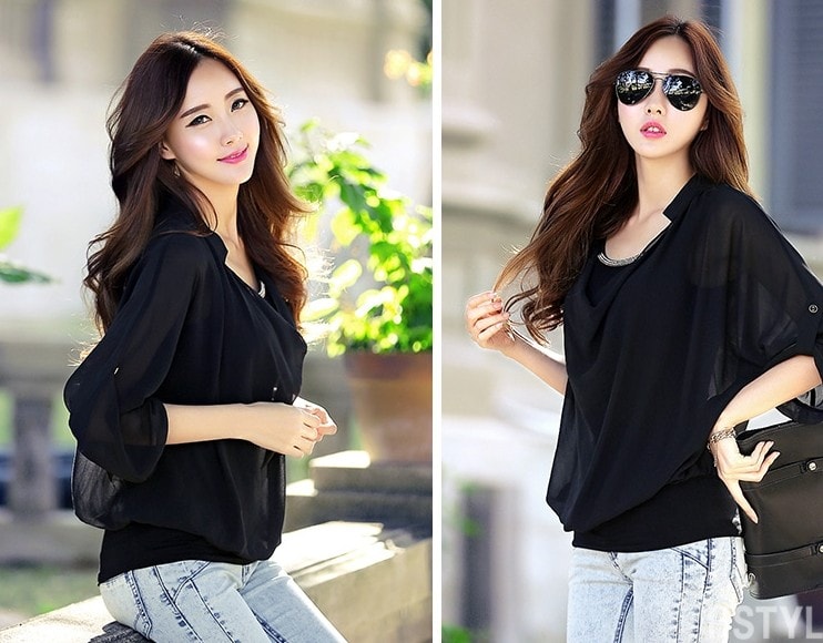 Set Blouse ET307 Black