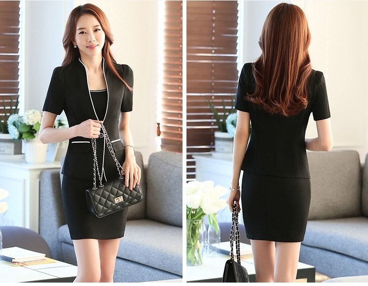 Premium Formal Dress Set Import ET354 Black