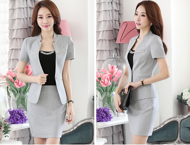 Premium Formal Dress Set Import ET356 Gray