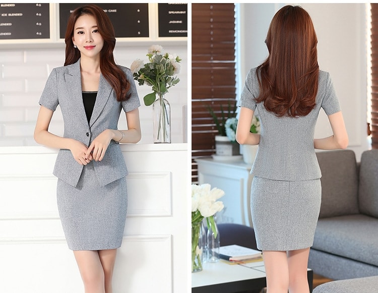 Premium Formal Dress Set Import ET359 Gray