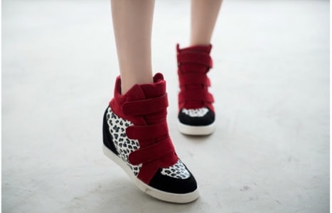 Leopard Red Sport Shoes Import