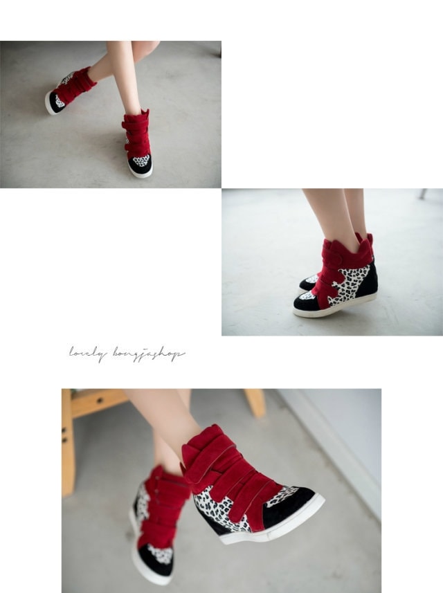 Leopard Red Sport Shoes Import