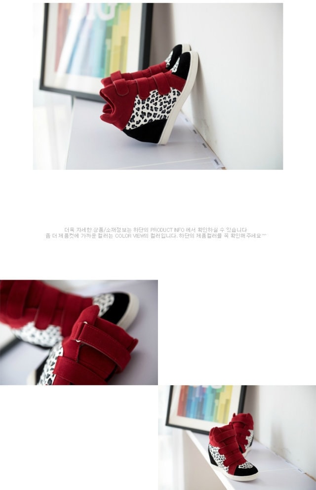 Leopard Red Sport Shoes Import