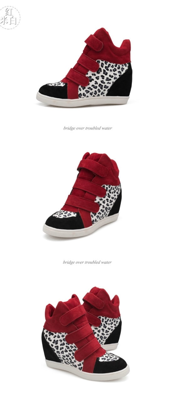 Leopard Red Sport Shoes Import