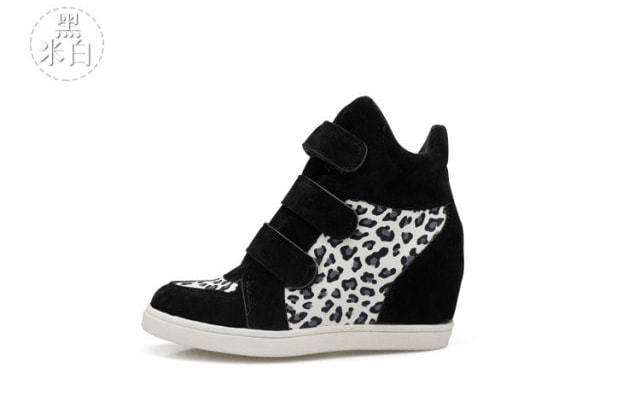 Black Leopard White Import Shoes