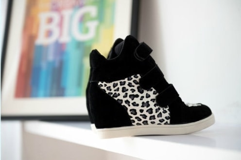 Black Leopard White Import Shoes