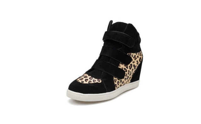 Black Leopard Beige Import Shoes