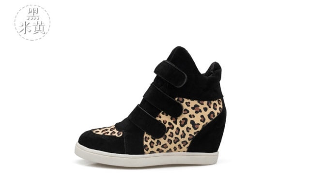 Black Leopard Beige Import Shoes