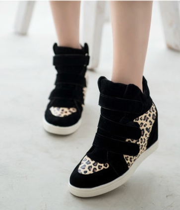 Black Leopard Beige Import Shoes