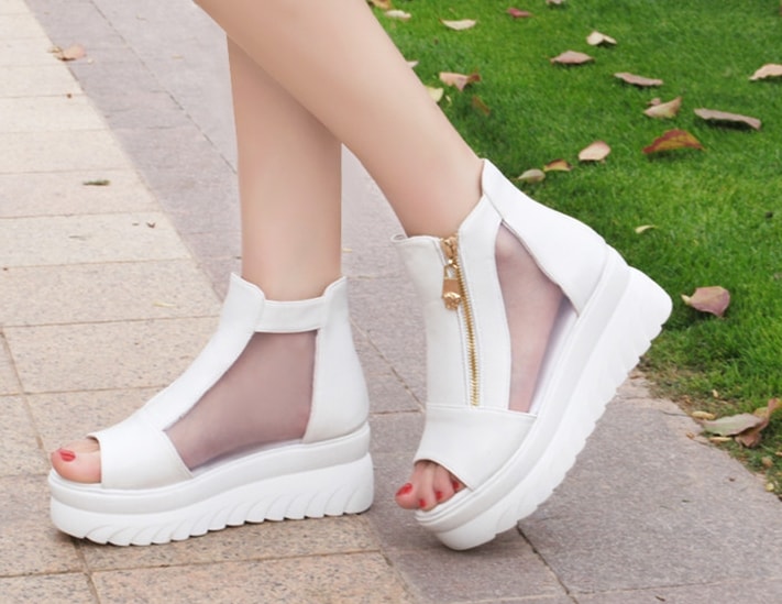 White Korean Wedges Import