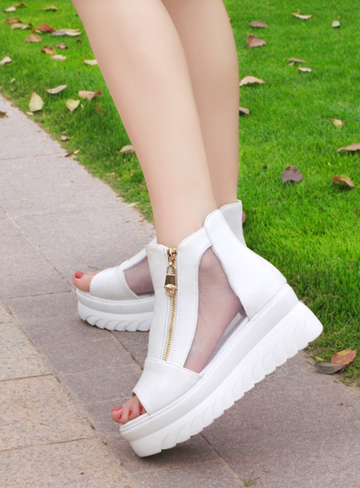 White Korean Wedges Import