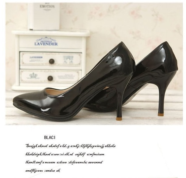 Black Korea High Heel Shoes