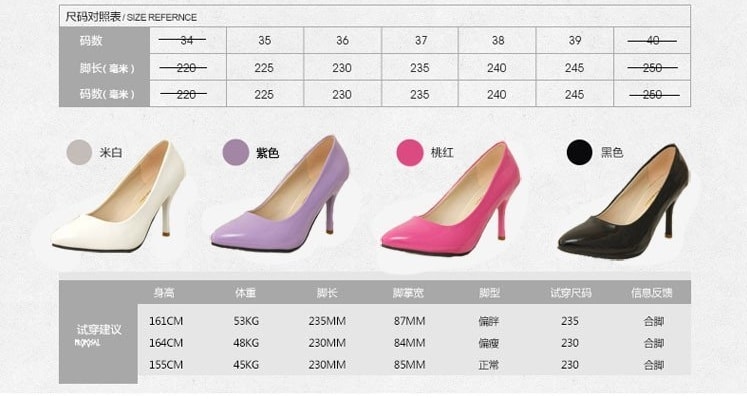 Black Korea High Heel Shoes