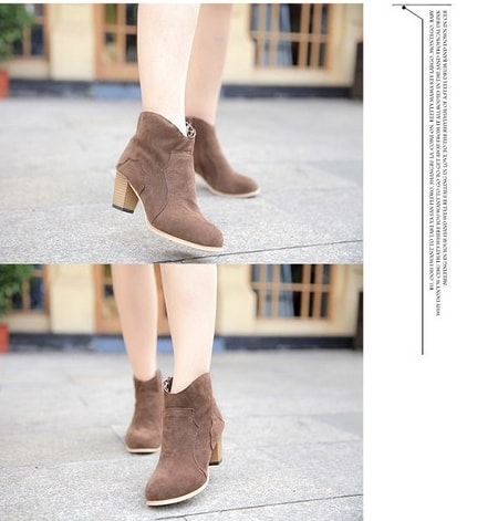 Brown Casual Martin Boots Import