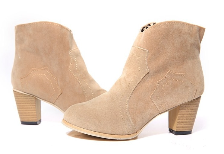 Beige Casual Martin Boots Import