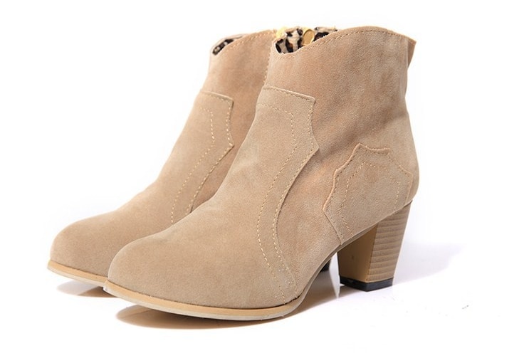 Beige Casual Martin Boots Import