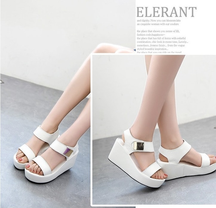 White Korean Wedges Import