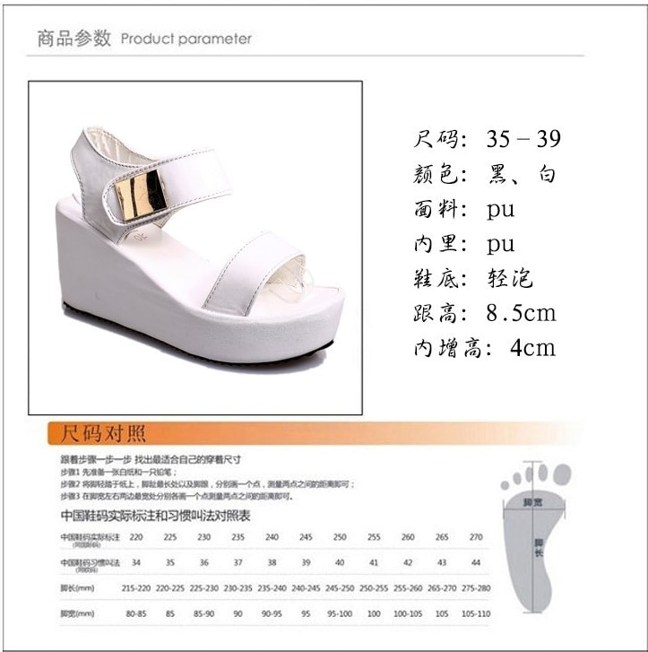 White Korean Wedges Import