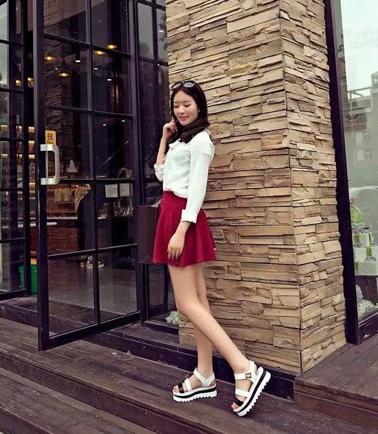 White Korean Wedges Import