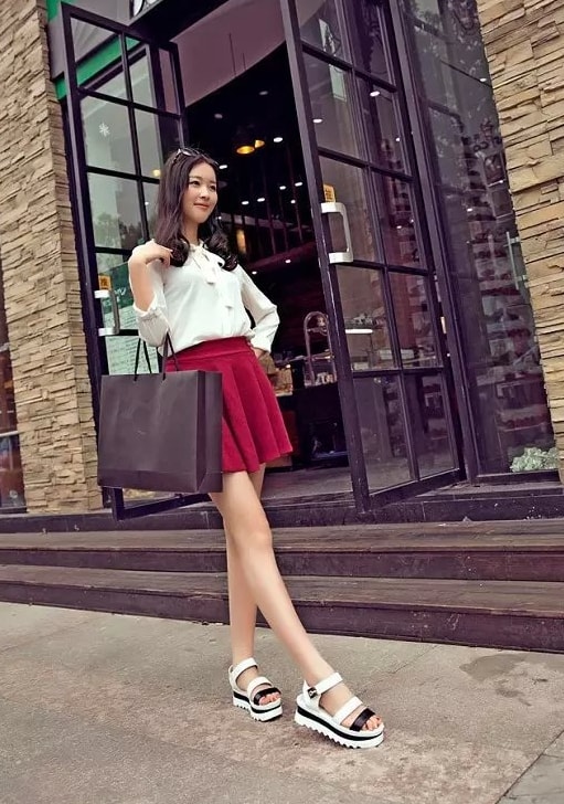 White Korean Wedges Import